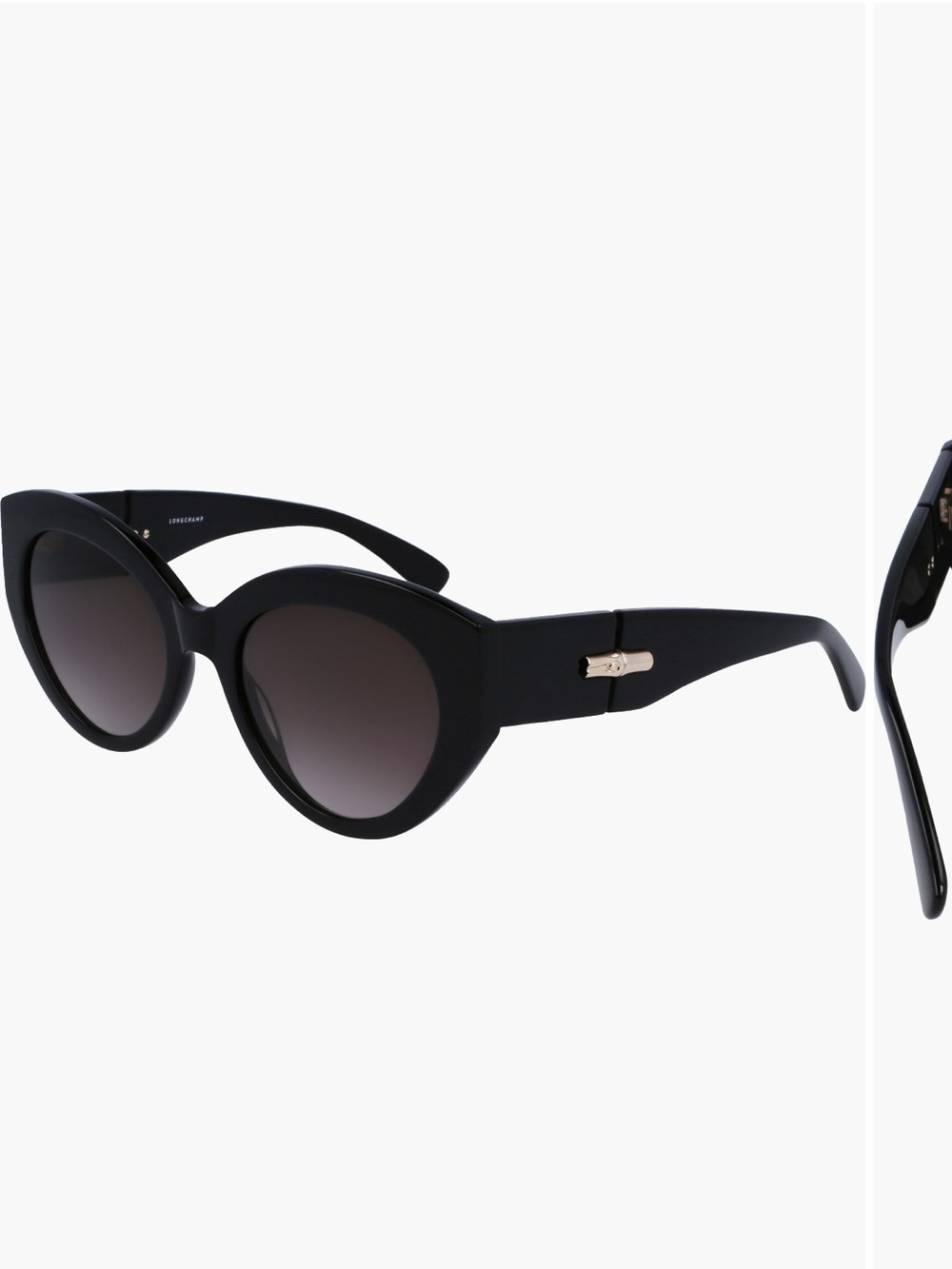 Longchamp Roseau 54mm Gradient Cat Eye sunglasses black - Picture 2 of 10